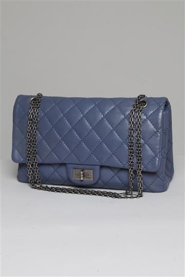 Bolsa Chanel Reissue Double Flap 2.55 Azul
