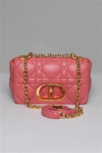 Bolsa Christian Dior Caro Chain  Crossbody Rosa