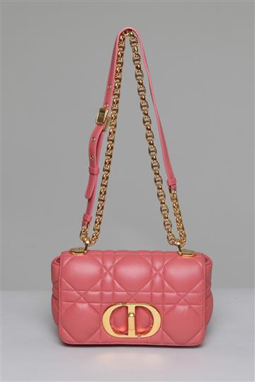Bolsa Christian Dior Caro Chain  Crossbody Rosa