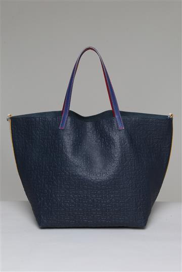 Bolsa Carolina Herrera Monograma Tote Azul