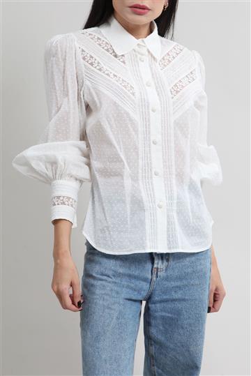 Camisa Zimmermann Bordada Branca