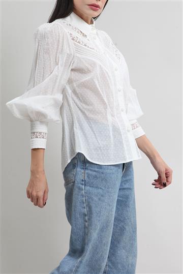 Camisa Zimmermann Bordada Branca