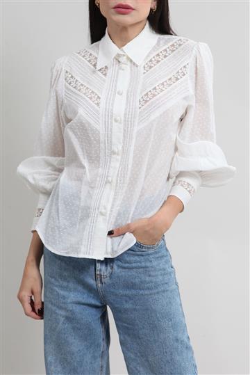 Camisa Zimmermann Bordada Branca