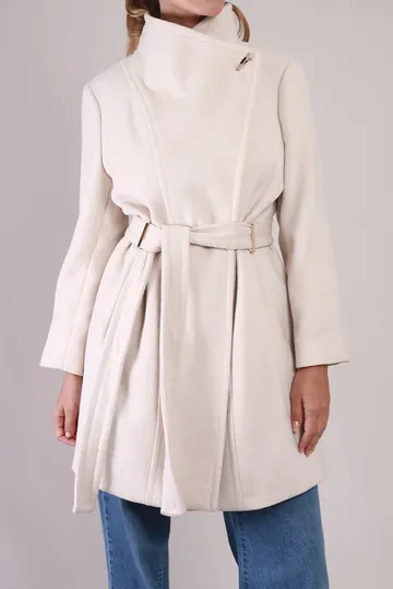 Casaco Calvin Klein Mantô Lã Off-White