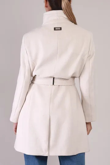 Casaco Calvin Klein Mantô Lã Off-White