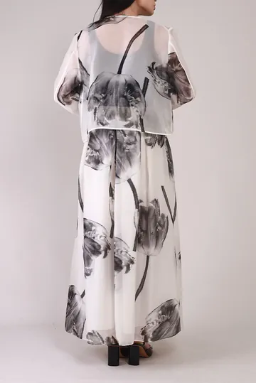 Conjunto Max Mara Floral Bicolor