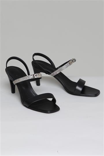 Sandália Hermès Glamour 75 Lizard Preta