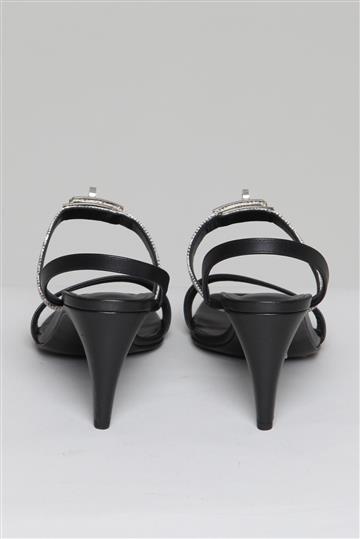 Sandália Hermès Glamour 75 Lizard Preta