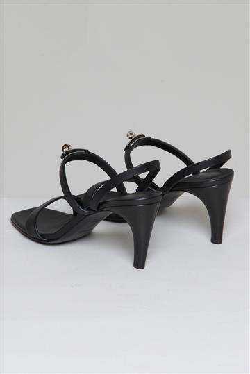 Sandália Hermès Glamour 75 Calfskin Preta
