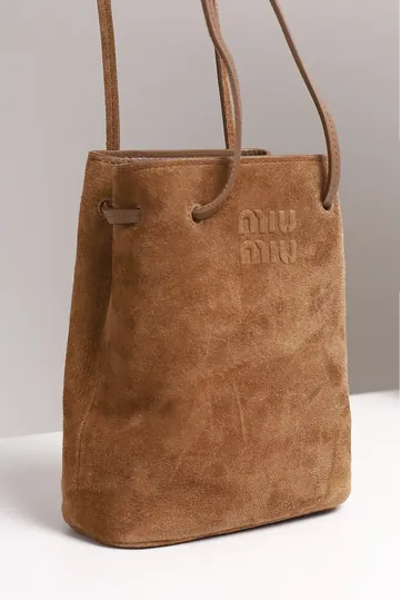 Bolsa Miu Miu Camurça Pouch Caramelo