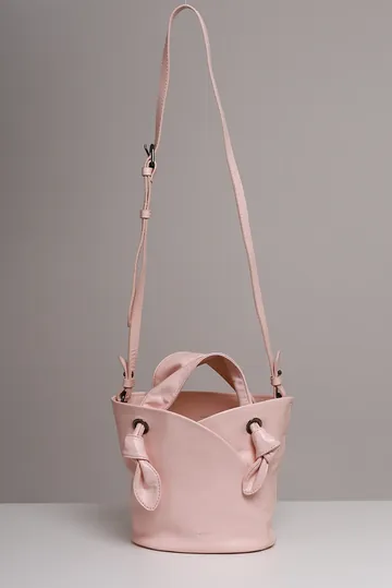 Bolsa Repetto Bucket Couro Révérence Rosa