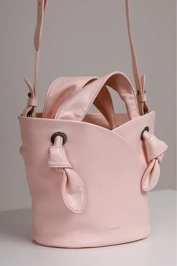 Bolsa Repetto Bucket Couro Révérence Rosa