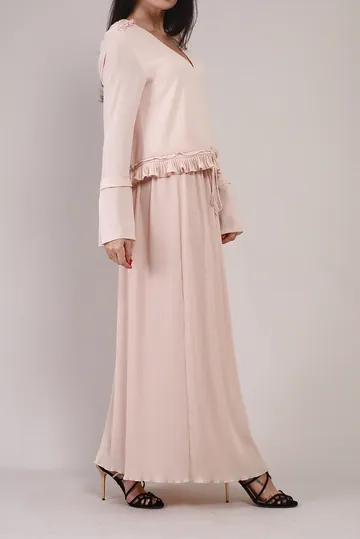 Conjunto Chloé SeeByChloe Saia e Blusa de Seda Creme