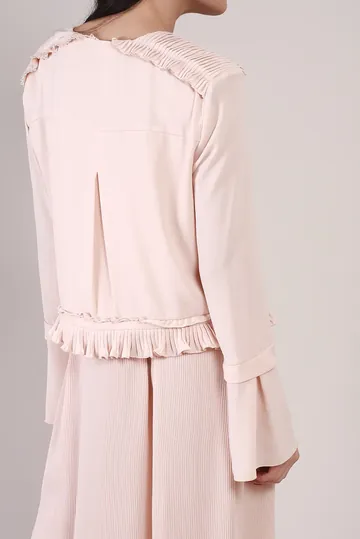 Conjunto Chloé SeeByChloe Saia e Blusa de Seda Creme