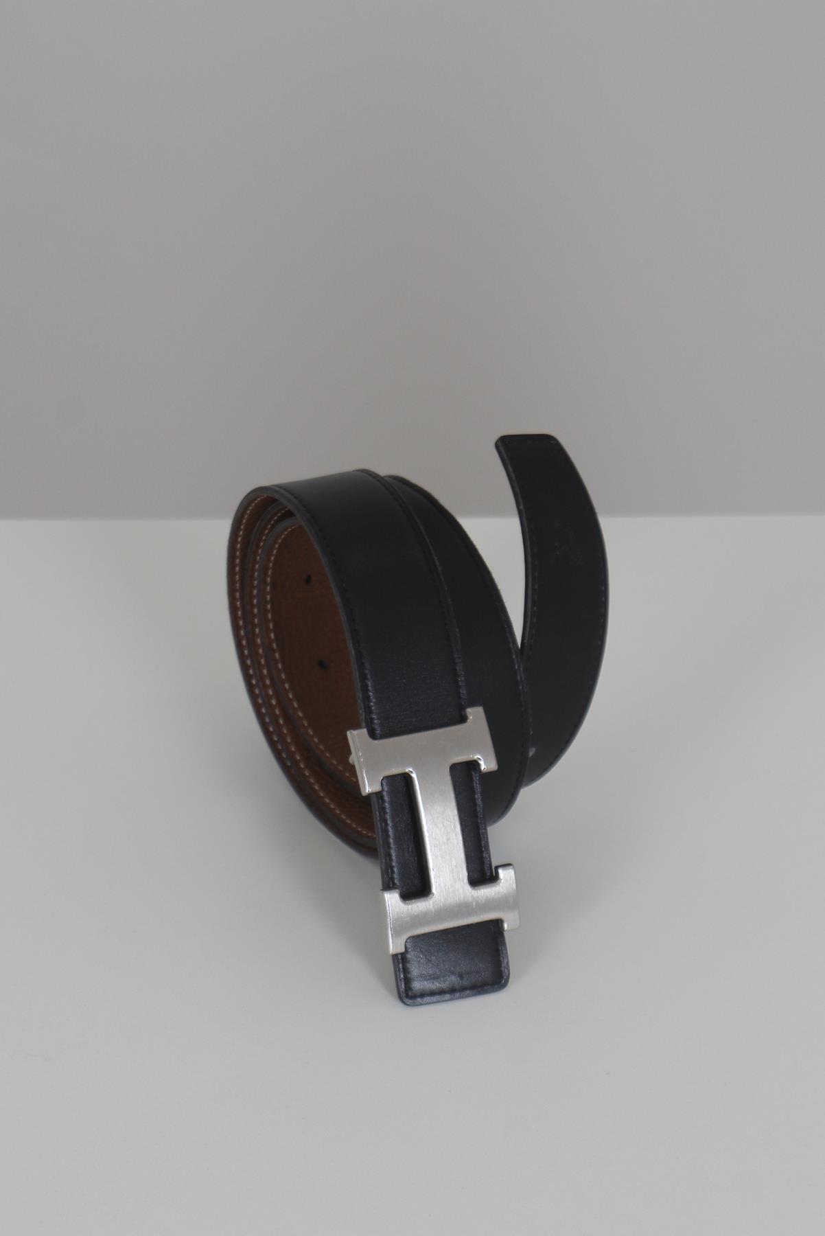 Cinto Hermés Dupla Face Preto