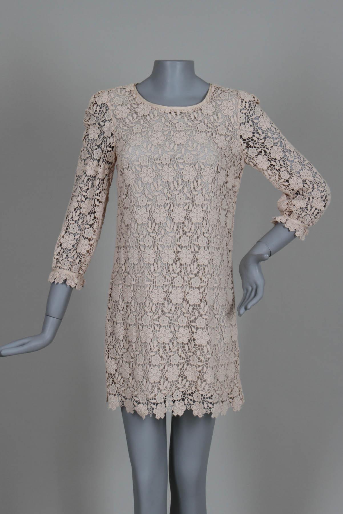 Vestido Renda Juicy Couture Bege