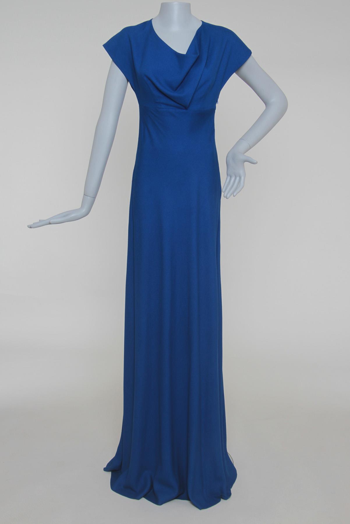 Vestido André Lima Longo Azul