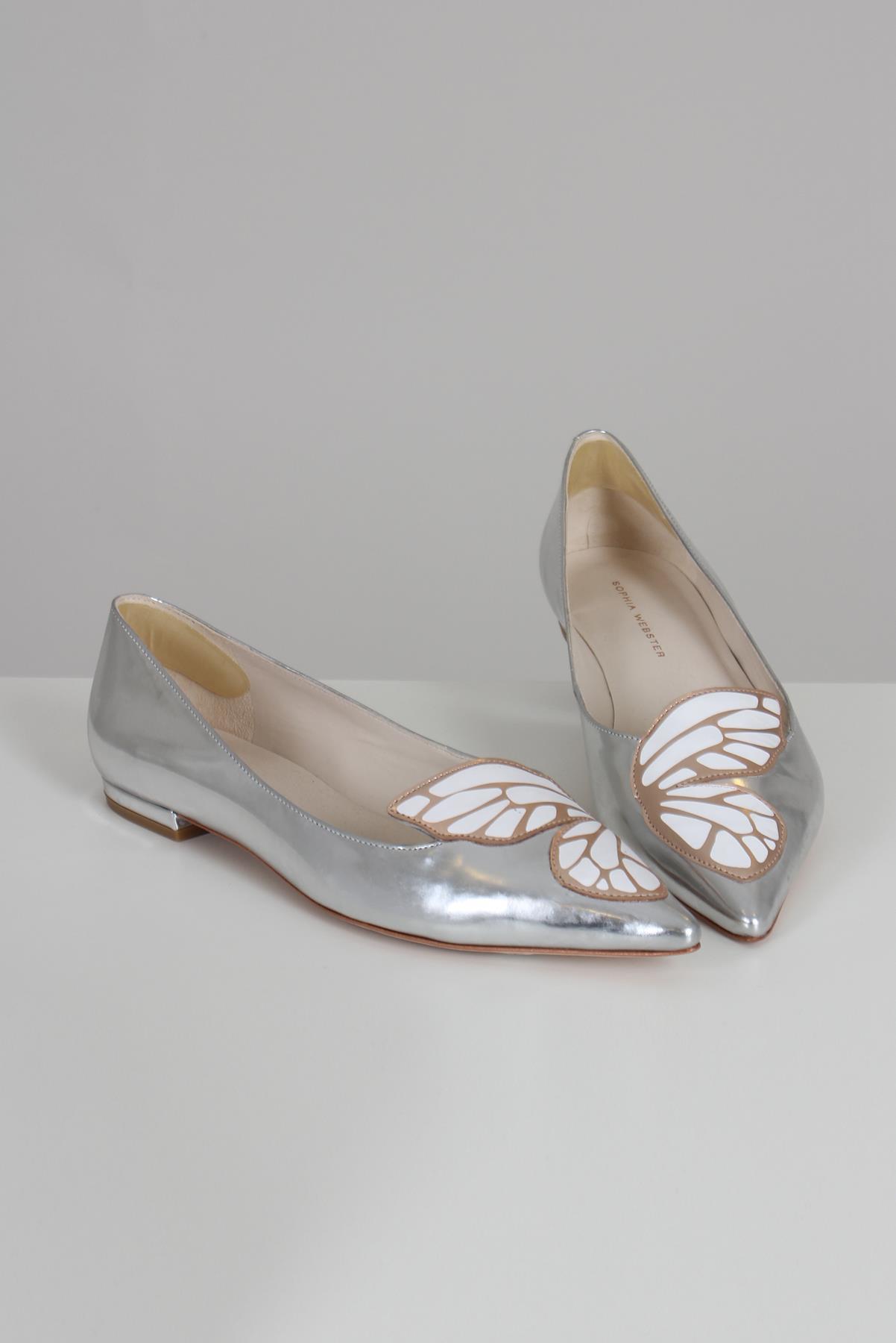 Sapatilha Borboleta Sophia Webster Prateada