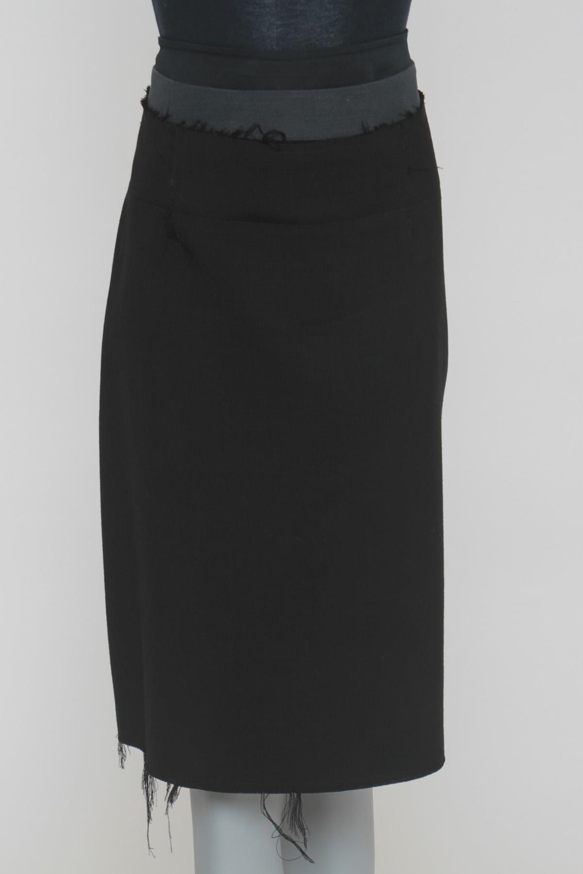 Saia Marni Desfiada lã Preta