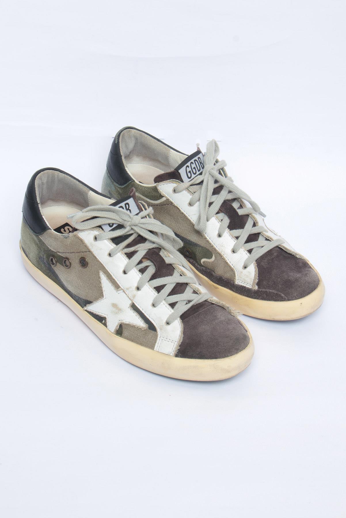 Tênis Golden Goose Camuflado Verde