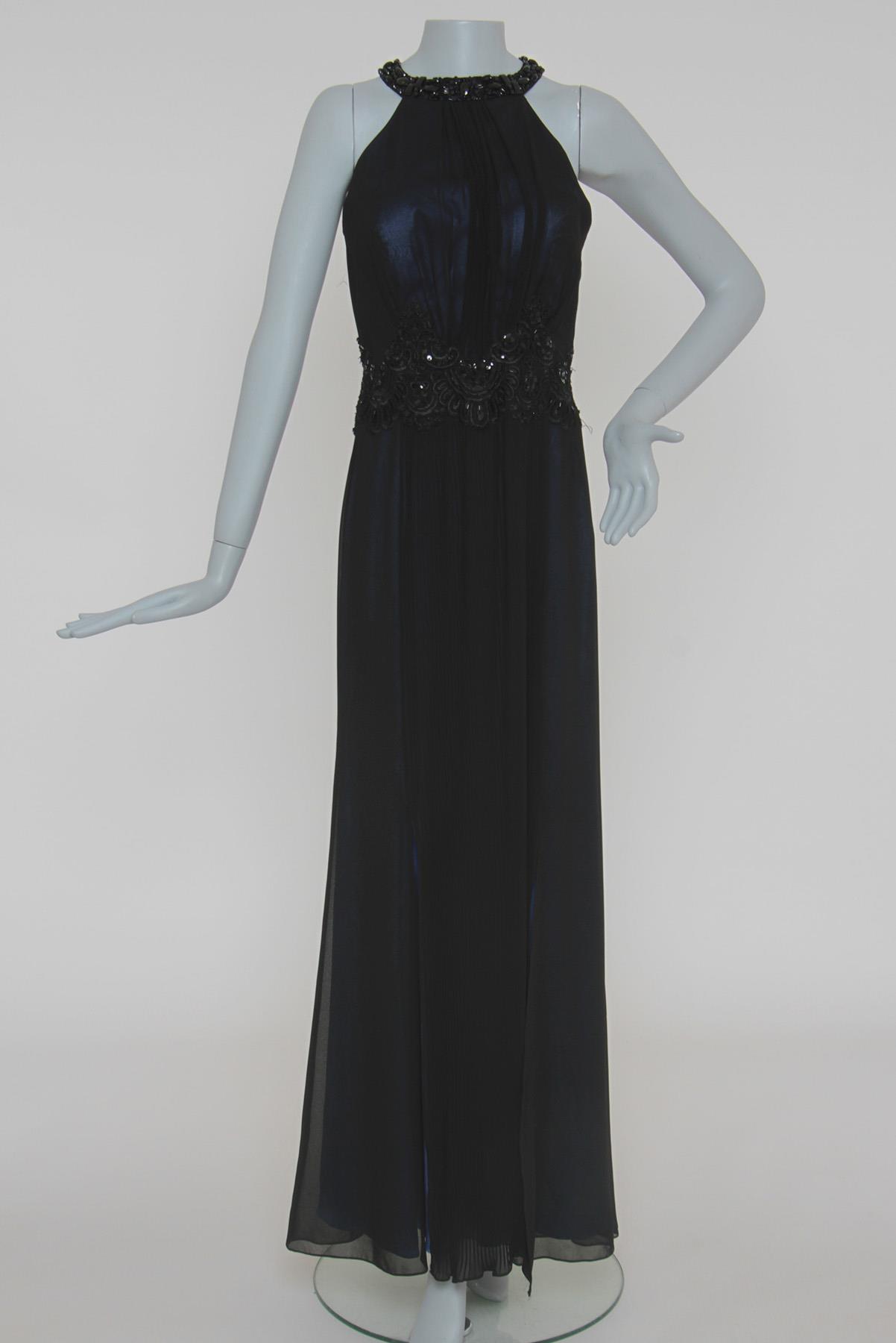 Vestido Achados da New Pedraria Plissado Preto