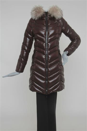 Casaco Moncler Vison Metalassê Marrom