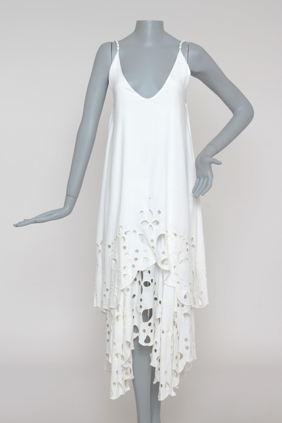 Vestido  Alça Fina  Nay Off-White