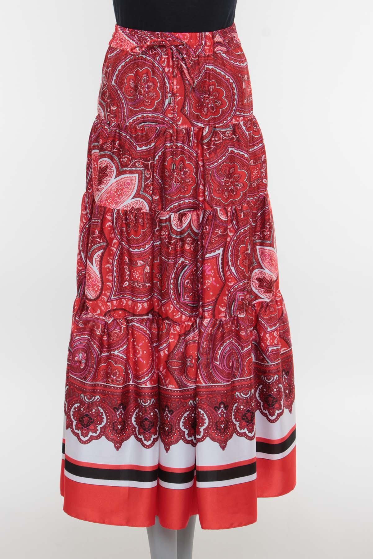 Saia Ralph Lauren Estampa cashmere Vermelho