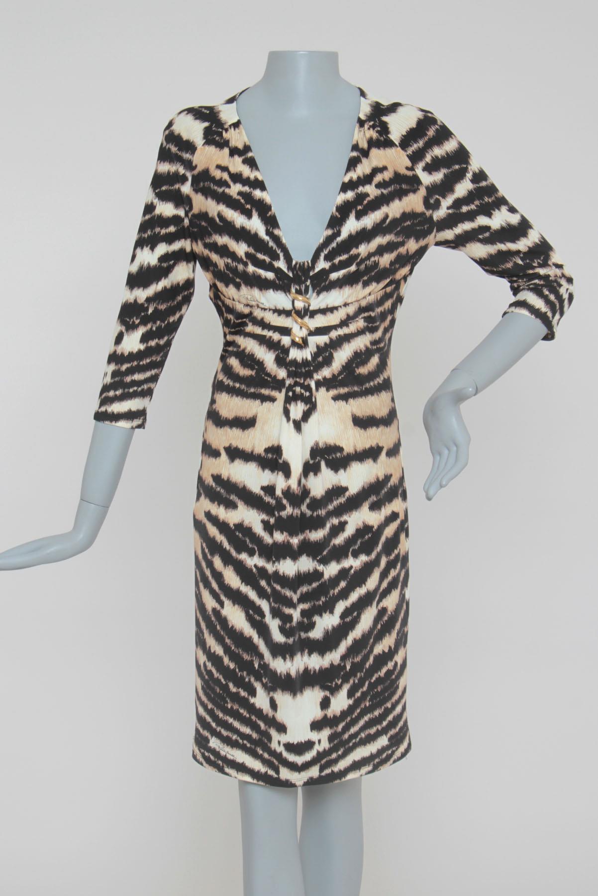 Vestido Roberto Cavalli Animal Print Estampado