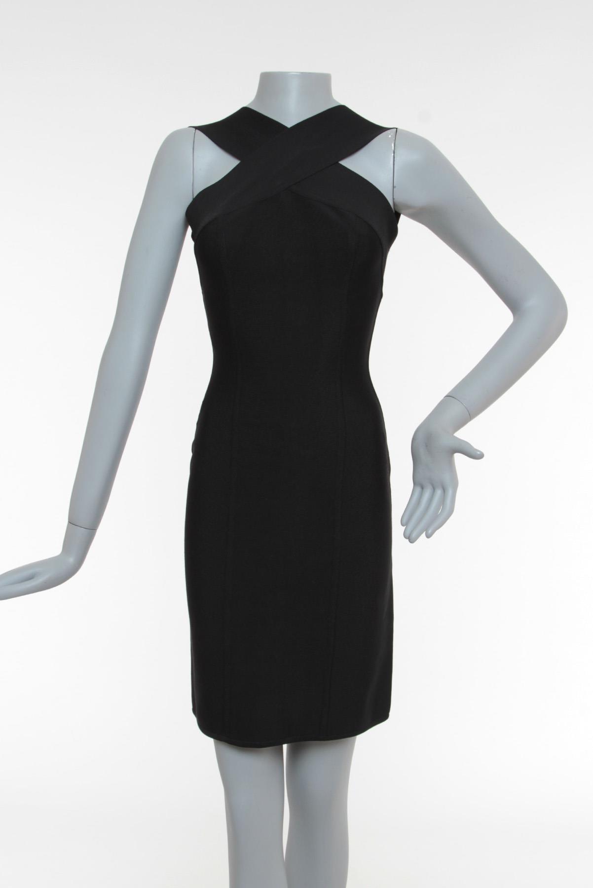 Vestido Herve Leger Frente única Preto