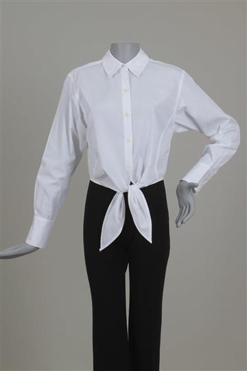 Camisa Cropped Manga Longa Branco