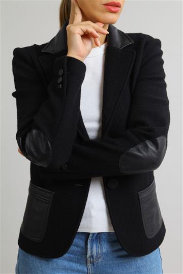 Blazer Emporio Armani Lã  Preto