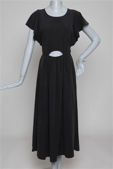 Vestido A. Niemeyer Manga Morcego Preto