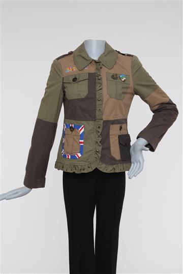 Jaqueta Moschino Bordada C Spike Verde