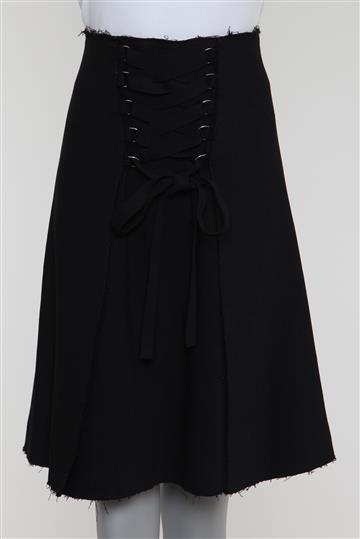 Saia Proenza Schouler Amarração Frontal Preta