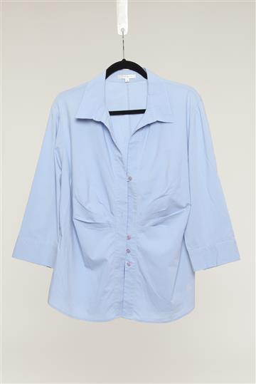Camisa Tricoline com Faixa Azul