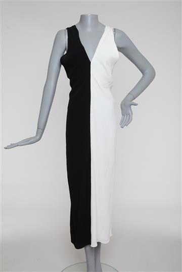 Vestido Cris Barros Fenda Bicolor