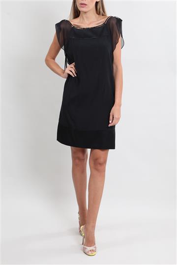 Vestido Diane Von Furstenberg Seda e Crepe Preto