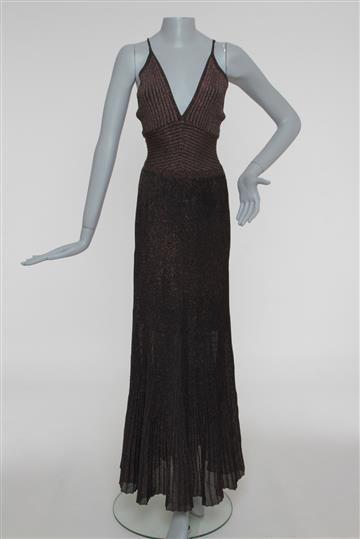 Vestido NK store Longo Lurex Metalizado