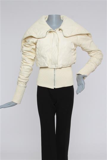 Jaqueta NK store Couro  Creme