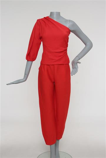 Conjunto Cris Barros Um Ombro Só Vermelho