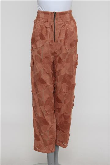 Calça Bordados RAY Caramelo