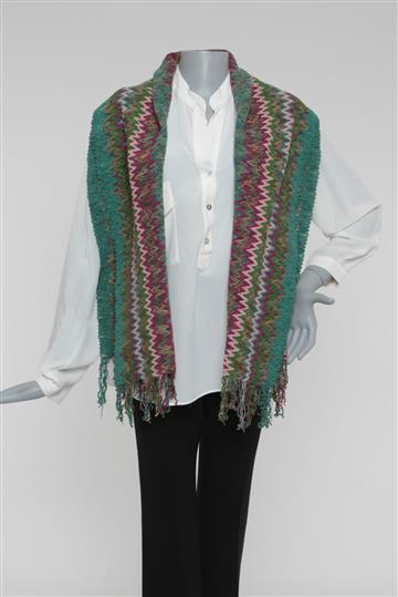 Lenço Missoni Aveludado Tipo Chenille Colorido