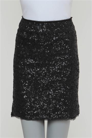 Saia Zadig & Voltaire Mini de Paetês Preto