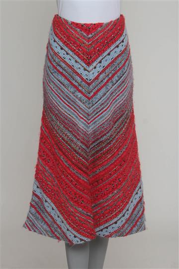 Saia Cris Barros Texturizada com Lã Vermelho