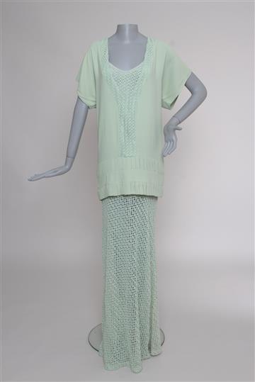 Vestido Achados da New Longo Texturizado Verde