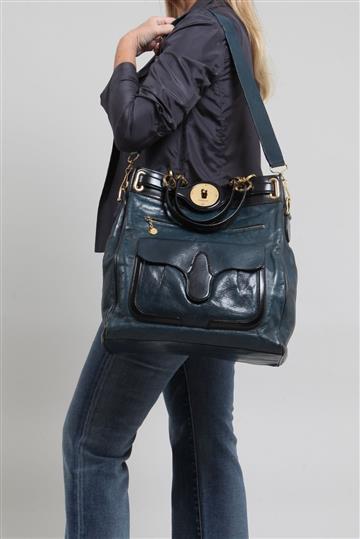 Bolsa Balenciaga Couro com detalhes em Verniz Verde