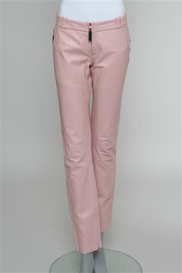 Calça Paula Raia Couro Rosa