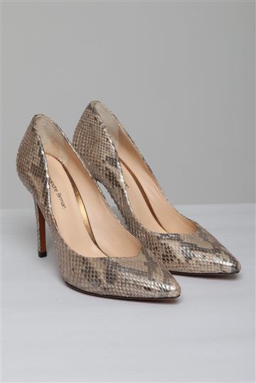 Sapato Alexandre Birman Scarpin Python Metalizado