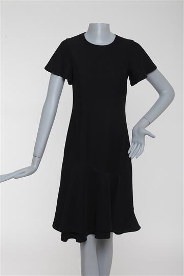 Vestido Carolina Herrera Tubinho com mangas LBD Preto